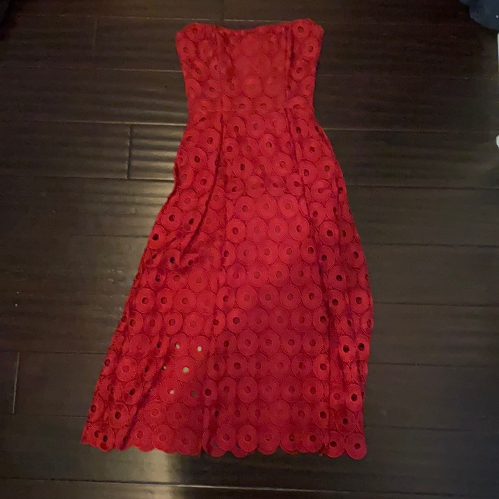 Nicholas Red Strapless Dress